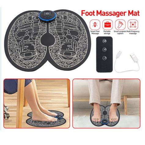 USB Electric Foot Massager Mat Blood Muscle Circulation Pain Relief ...