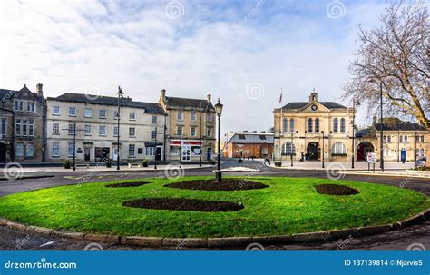 Melksham Town Centre and Town Hall in Melksham, Wiltshire, UK Editorial ...