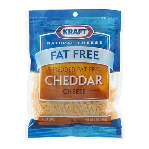 Kraft Fat Free Shredded Cheddar Cheese 7oz PKG | Garden Grocer