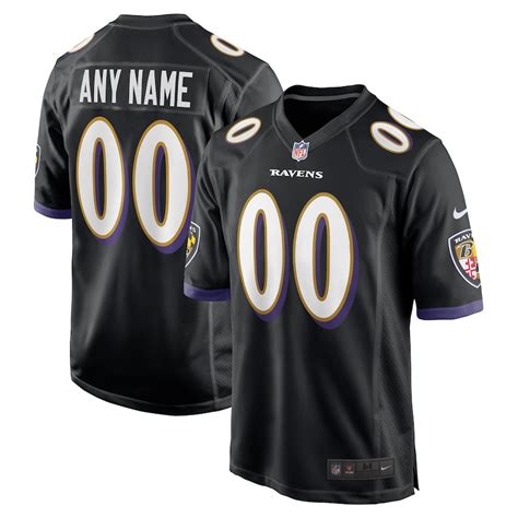 Youth Baltimore Ravens Nike Black Game Custom Jersey – Baltimore Ravens ...