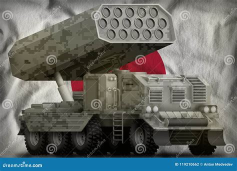 Rocket Artillery, Missile Launcher with Grey Pixel Camouflage on the ...