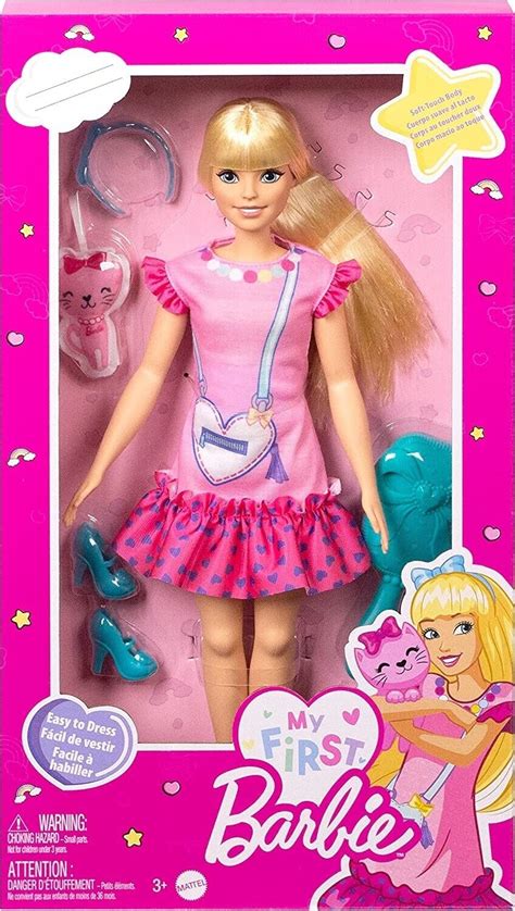 My First Barbie Blonde Hair Malibu Doll with Plush Kitten Brand New ...