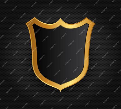 Premium Vector | Golden security shield guard badge logo design vector