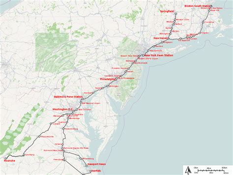 Amtrak Northeast Regional Stops Map - New York City Subway Map