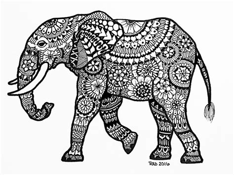 Zentangle Elephants Wallpapers - Wallpaper Cave