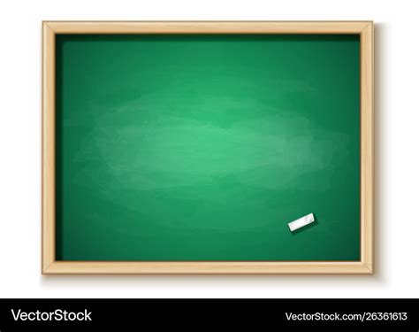 3d classroom chalkboard piece chalk Royalty Free Vector