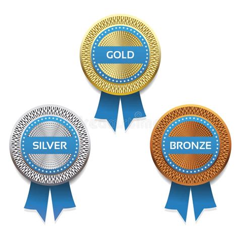 Gold, Silver and Bronze Awards. Vector Stock Vector - Illustration of ...