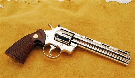 Colt Model Python Caliber 357 Magnum 6 Inch Barrel Revolver Nickel ...