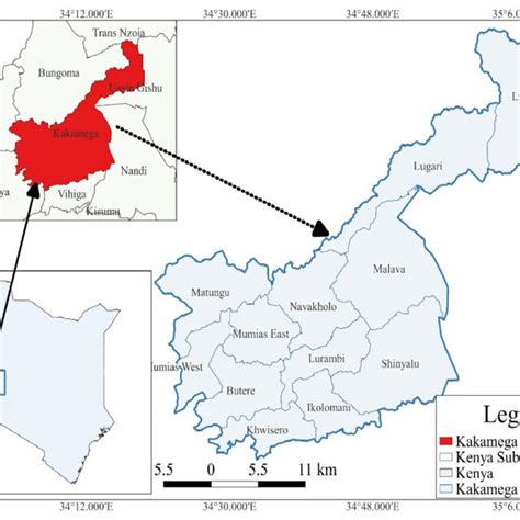 kakamega county map showing sub counties | Download Scientific Diagram