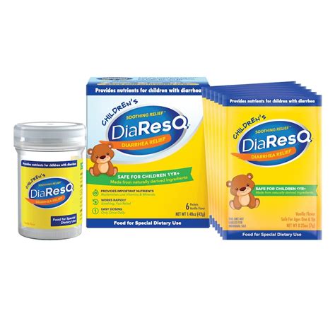 DiaResQ Childrens 6 Count Soothing Fast Diarrhea Relief for Kids ...