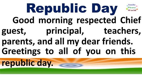 Republic day speech in English 2021 | Long and short 2 speeches for ...