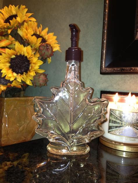 Maple Syrup Autumn leaf soap dispenser. Who hasn't bought a bottle of ...