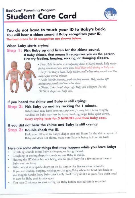 Real Care Baby Instructions - BABBIES GWP