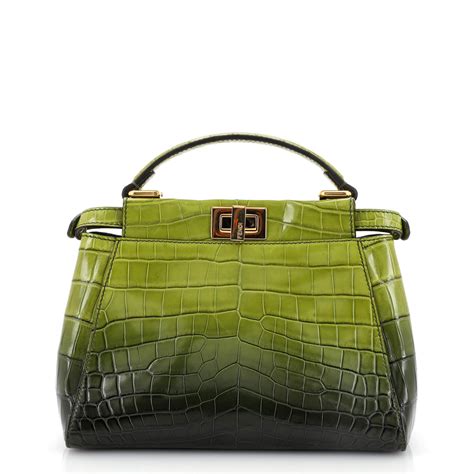 Fendi Peekaboo Bag Crocodile Mini at 1stDibs | fendi crocodile peekaboo