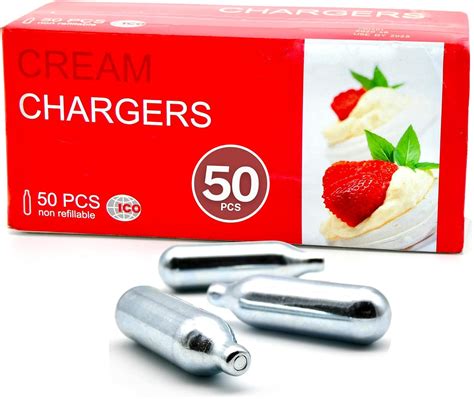 ICO Whipped Cream Charger, 50pcs, N2O Nitrous Oxide 8g Cartridges or ...