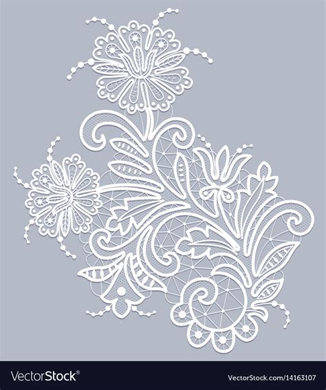 Floral lace pattern Royalty Free Vector Image - VectorStock