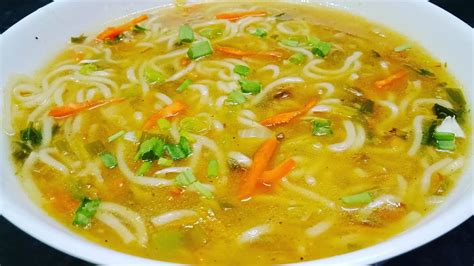 Vegetable maggi soup // maggi soup // vegetable soups // noodle soup ...