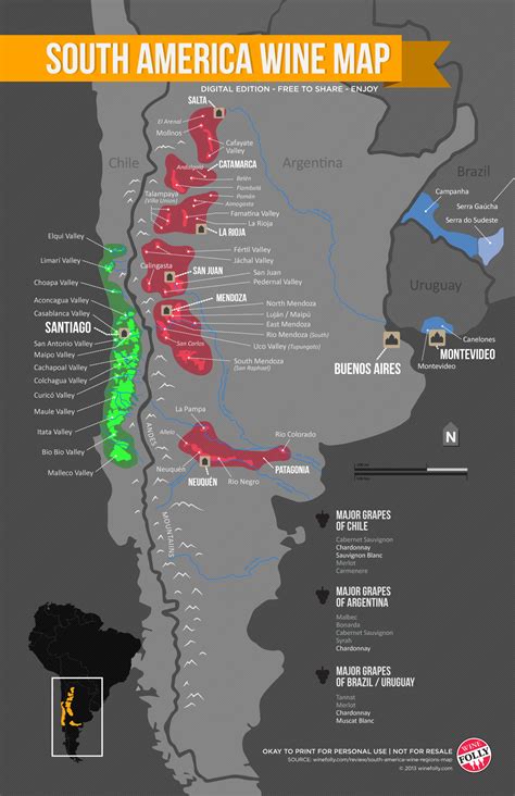 South America Wine Regions Map | Wine Folly