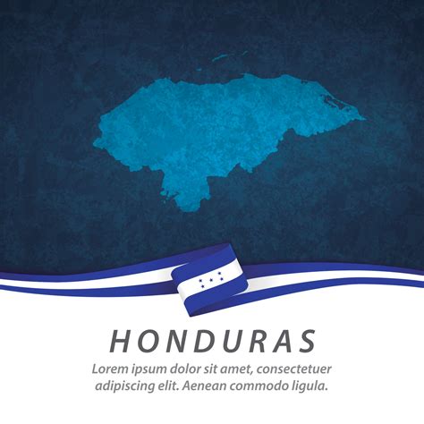 Honduras flag with map 2711440 Vector Art at Vecteezy