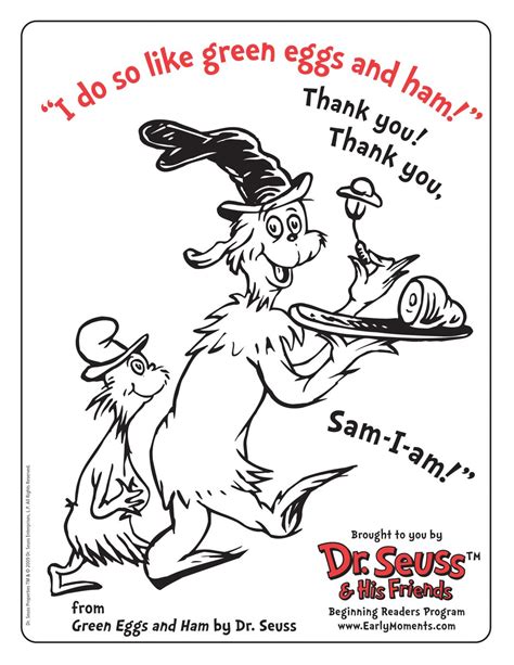 Dr. Seuss's Green Eggs and Ham + Download a Dr. Seuss Coloring Page