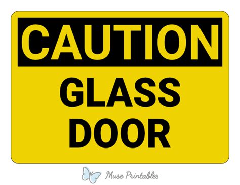 Glass Door Safety Signage - Glass Door Ideas