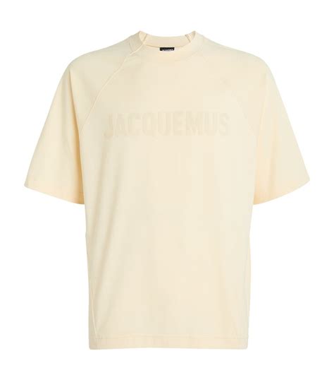 Mens Jacquemus beige Cotton-Blend Logo T-Shirt | Harrods # {CountryCode}