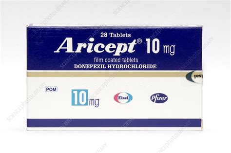 Pack of Aricept tablets - Stock Image - C015/5958 - Science Photo Library