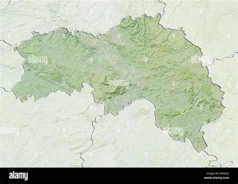 Departement of Orne, France, Relief Map Stock Photo - Alamy