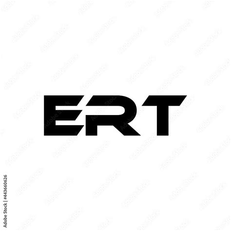 ERT letter logo design with white background in illustrator, vector ...