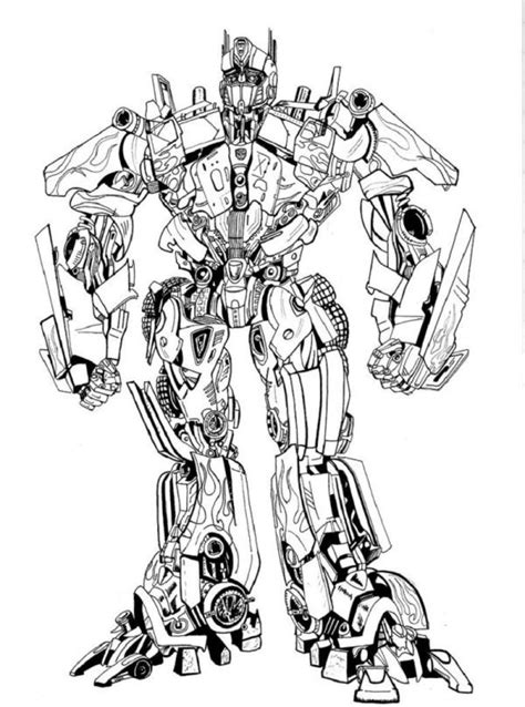 Transformer Optimus Prime Coloring Pages