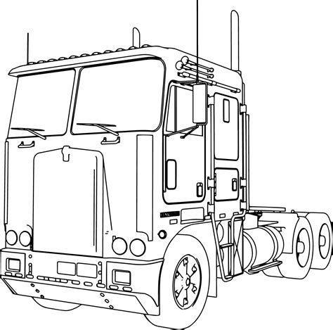 Kenworth K100 Long Trailer Truck Coloring Page - Wecoloringpage.com ...