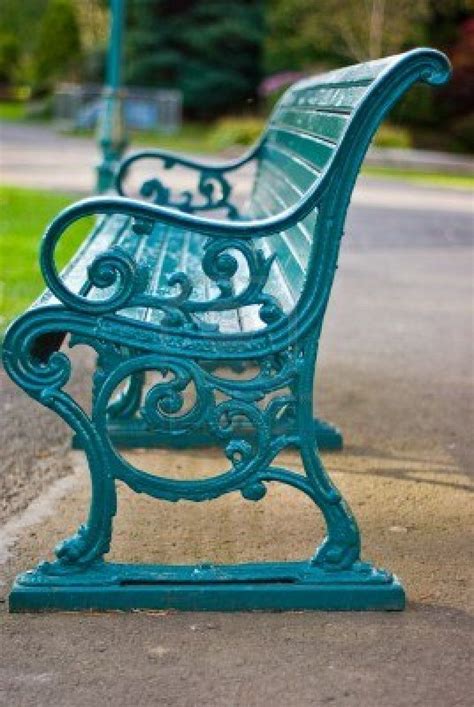 Vintage Wrought Iron Park Bench