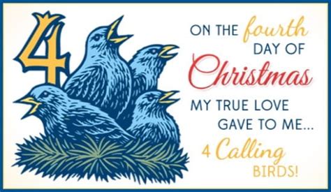 4 Calling Birds eCard - Free Christmas Cards Online