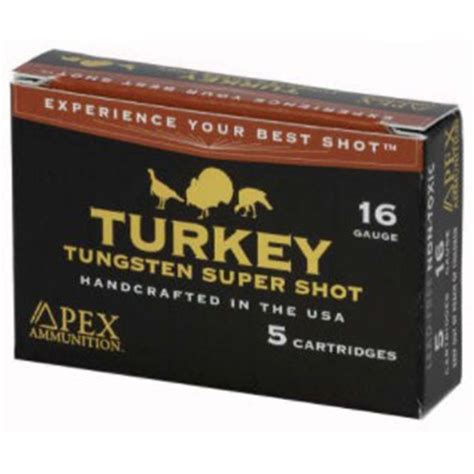 Apex 16 Gauge 2¾" 1 5/8 oz TSS Turkey Shotgun Shells | Rogers Sporting ...