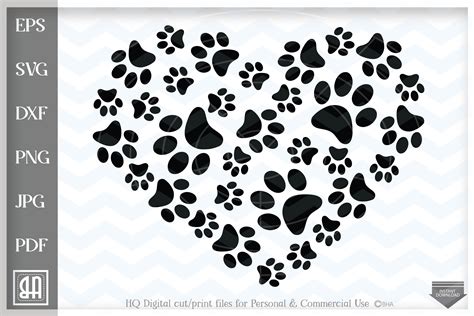 Dog Paw Prints SVG Paw Print Trail SVG | vtir.net