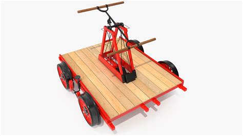 3D railway handcar rigged car - TurboSquid 1598463