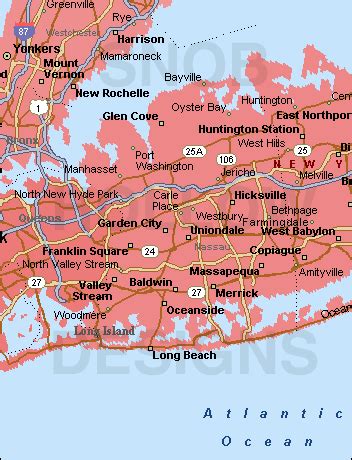 Nassau County New York color map