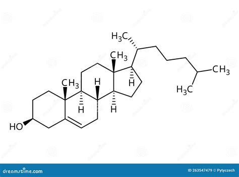 Cholesterol Structural Formula of Molecular Structure Stock Vector ...