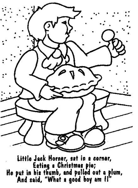 Little Jack Horner Coloring Coloring Pages