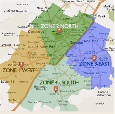 Detailed Map and Masterplan of Gurgaon City Haryana | We Are Gurgaon