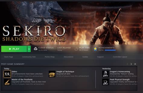 I finally managed to platinum Sekiro on Steam! My final achievement was ...