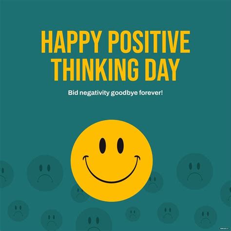 Positive Thinking Day Flyer Vector in PSD, Illustrator, SVG, JPG, EPS ...