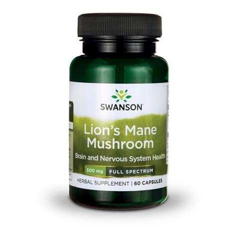 Swanson Full Spectrum Lion's Mane Mushroom Nootropic (Mycelium biomass ...