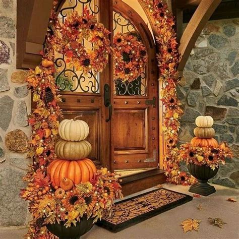 Fall Front Porch Decor, Fall Outdoor Decor, Fall Decor Diy, Diy Fall ...