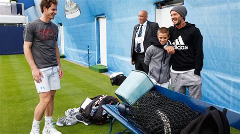 Romeo Beckham enjoys tennis match against Andy Murray | HELLO!