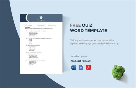 Page 2 Quiz Templates in Google Docs - FREE Download | Template.net