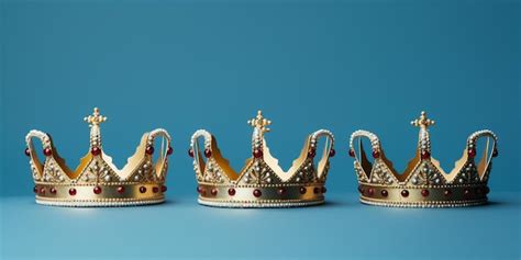 Premium AI Image | Three crowns as a symbol of the celebration of the ...