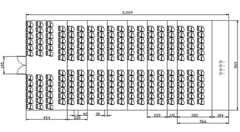 Conference hall seating arrangement Typical section details are given ...