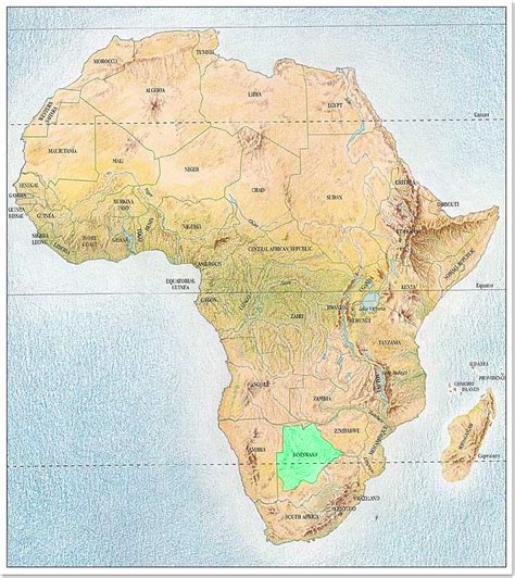 Detailed topographical map of Africa. Africa detailed topographical map ...