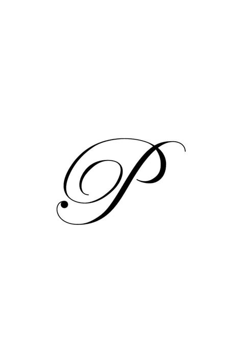 Free Cursive Letters Printable: Royal Fancy Capital P